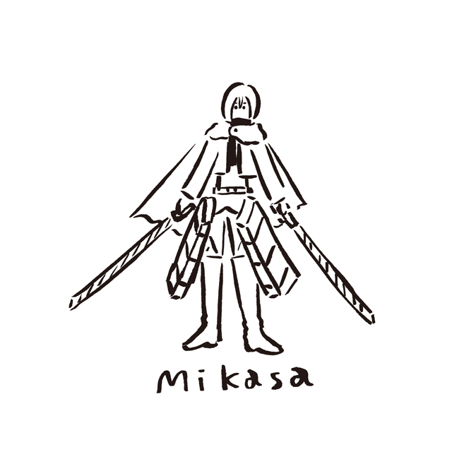 進撃の巨人｜キーホルダー：ミカサ