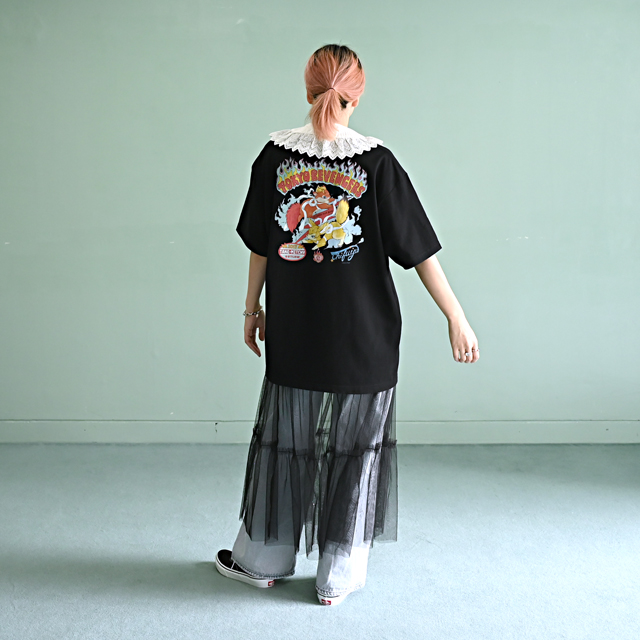 東京リベンジャーズ｜Ms LUTRAコラボ　ビッグTシャツ（武道と千冬）：着用イメージ2