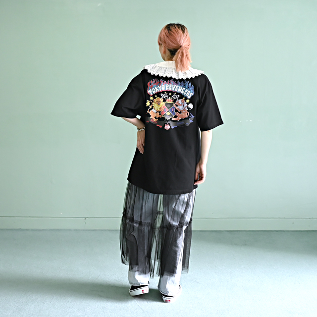 東京リベンジャーズ｜Ms LUTRAコラボ　ビッグTシャツ（マイキーとイザナ）：着用イメージ2